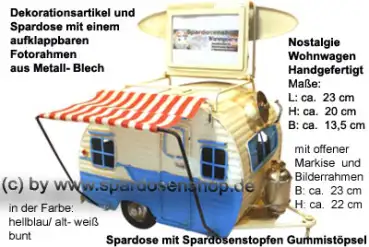 Nostalgie Wohnwagen hellblau A